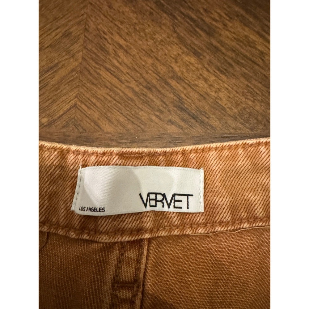 Vervet Los Angeles Distressed Wide Leg Jeans Ginger Brown V2736 Size 27 |N1 - Picture 4 of 8